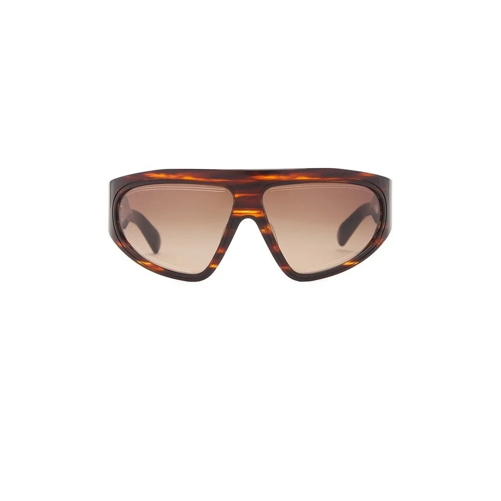 $790 Mens‎ Authentic BALMAIN 62mm Shield Novelty Sunglasses Havana Brown